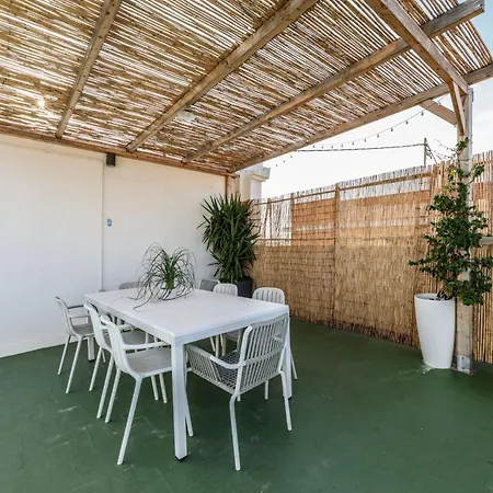 Apartmán Estudio En Malvarrosa A Metros De La Playa, Con Terraza Y Zonas Comun *